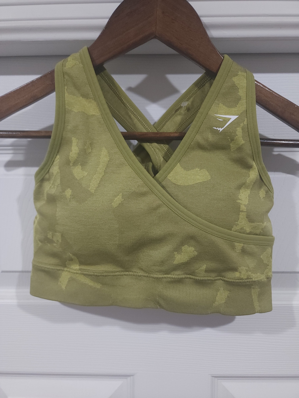Gymshark Olive Green Cross-Back Sports Bra